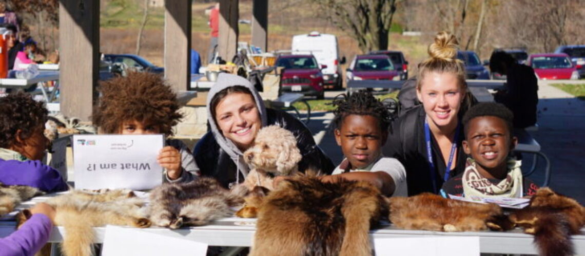 Kids learn about mammals at Fall Outing, 2022. at Fall Outing 2022.